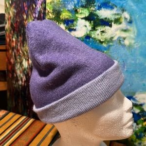 Beanie cap brand new purple lavender reversible Dbl soft comfy warm Ecuadorian